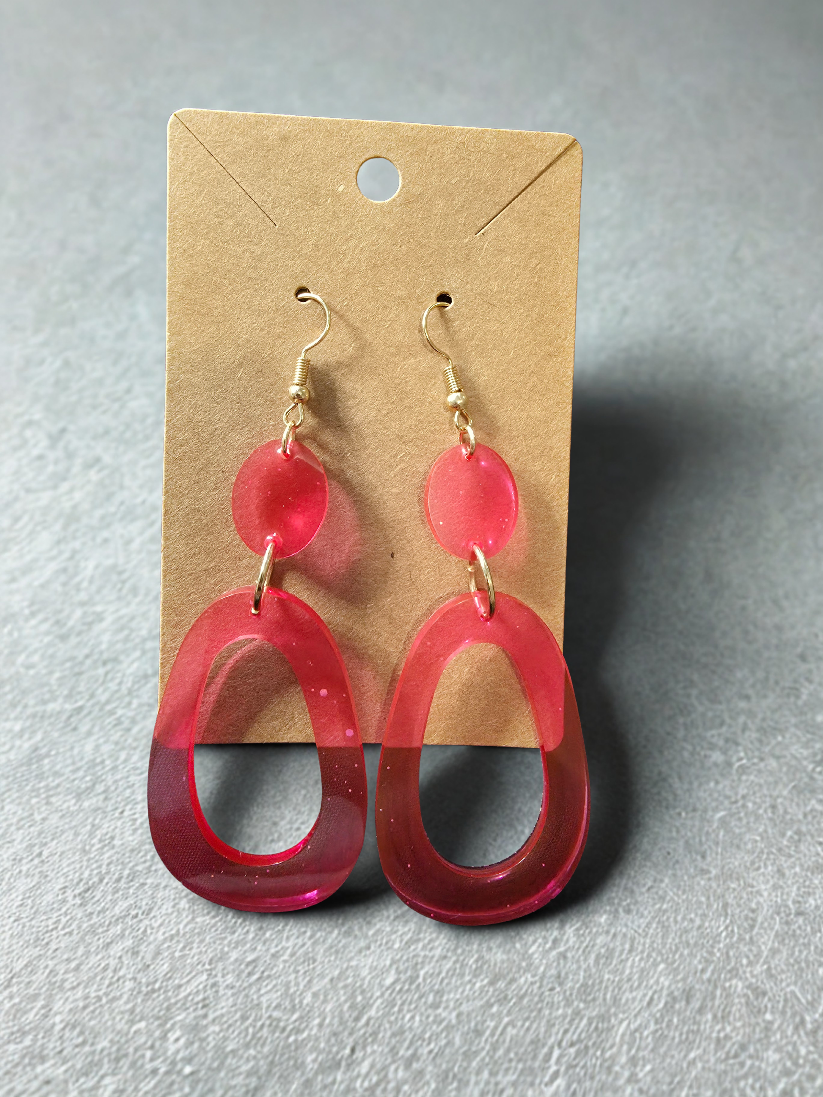 Hot Pink Sparkly Earrings